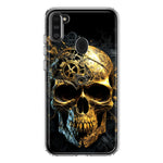 Samsung Galaxy A11 Steampunk Skull Science Fiction Machinery Double Layer Phone Case Cover