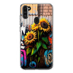 Samsung Galaxy A11 Sunflowers Graffiti Painting Art Hybrid Protective Phone Case Cover