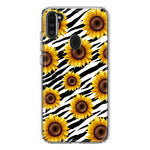 Samsung Galaxy A11 White Zebra Sunflowers Polkadots Double Layer Phone Case Cover