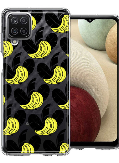 Samsung Galaxy A12 Tropical Bananas Design Double Layer Phone Case Cover