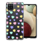 Samsung Galaxy A12 Valentine's Day Heart Candies Polkadots Design Double Layer Phone Case Cover