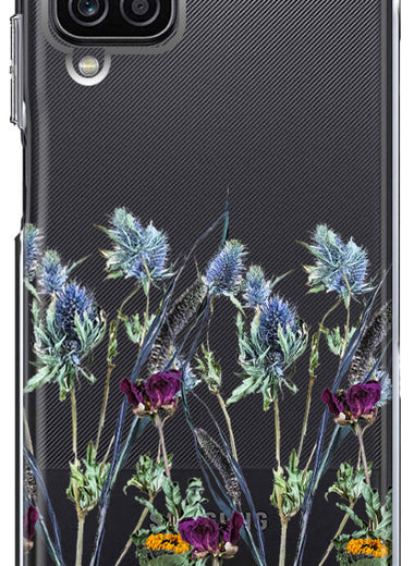 Samsung Galaxy A12 Country Dried Flowers Design Double Layer Phone Case Cover