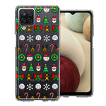 Samsung Galaxy A12 Classic Christmas Polka Dots Santa Snowman Reindeer Candy Cane Design Double Layer Phone Case Cover