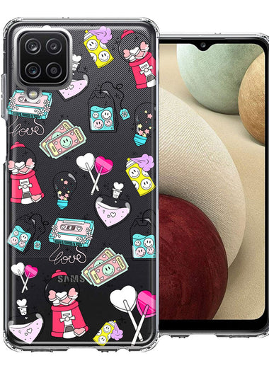 Samsung Galaxy A12 Valentine's Day Candy Feels like Love Hearts Double Layer Phone Case Cover