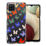 Samsung Galaxy A12 Colorful Butterflies Design Double Layer Phone Case Cover