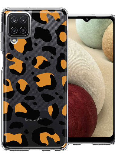 Samsung Galaxy A12 Classic Animal Wild Leopard Jaguar Print Double Layer Phone Case Cover