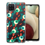 Samsung Galaxy A12 Halloween Creepy Tropical Eyeballs Design Double Layer Phone Case Cover