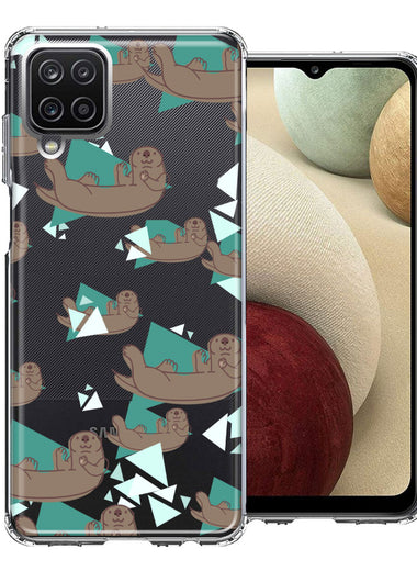 Samsung Galaxy A12 Cute Otter Design Double Layer Phone Case Cover