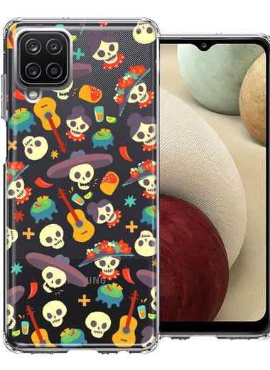 Samsung Galaxy A12 Day of the Dead Design Double Layer Phone Case Cover