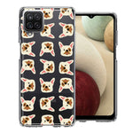 Samsung Galaxy A12 Frenchie Bulldog Polkadots Design Double Layer Phone Case Cover