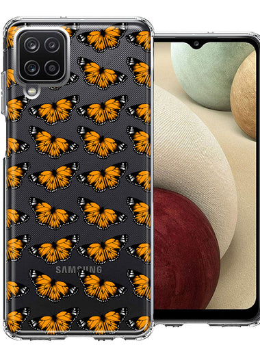 Samsung Galaxy A12 Monarch Butterflies Design Double Layer Phone Case Cover