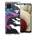 Samsung Galaxy A12 Mystic Floral Whale Design Double Layer Phone Case Cover