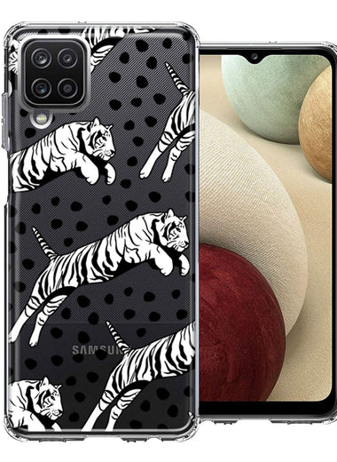 Samsung Galaxy A12 Tiger Polkadots Design Double Layer Phone Case Cover