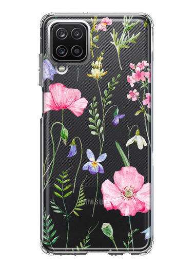 Samsung Galaxy A22 5G Spring Pastel Wild Flowers Summer Classy Elegant Beautiful Hybrid Protective Phone Case Cover
