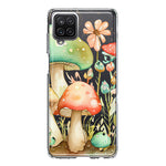 Samsung Galaxy A22 5G Fairytale Watercolor Mushrooms Pastel Spring Flowers Floral Hybrid Protective Phone Case Cover