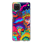 Samsung Galaxy A22 5G Neon Rainbow Psychedelic Indie Hippie Indie King Hybrid Protective Phone Case Cover