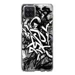 Samsung Galaxy A22 5G Black White Urban Graffiti Hybrid Protective Phone Case Cover