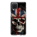 Samsung Galaxy A12 British UK Flag Skull Hybrid Protective Phone Case Cover