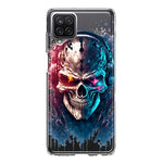 Samsung Galaxy A12 Cyberpunk Machine Headphones Skull Double Layer Phone Case Cover