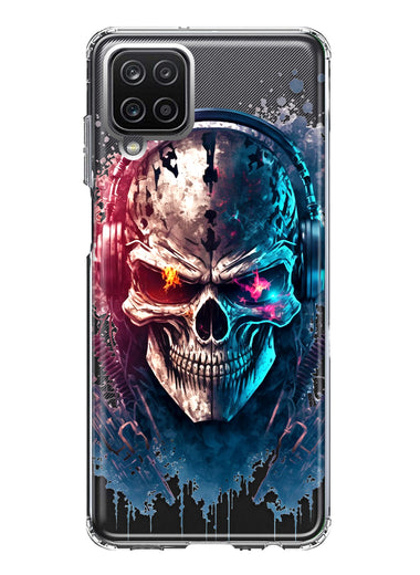 Samsung Galaxy A22 5G Cyberpunk Machine Headphones Skull Double Layer Phone Case Cover