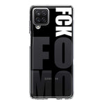 Samsung Galaxy A12 Black Clear Funny Text Quote Fckfomo Hybrid Protective Phone Case Cover