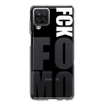 Samsung Galaxy A22 5G Black Clear Funny Text Quote Fckfomo Hybrid Protective Phone Case Cover