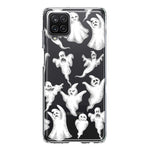 Samsung Galaxy A22 5G Cute Halloween Spooky Floating Ghosts Horror Scary Hybrid Protective Phone Case Cover