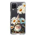 Samsung Galaxy A12 Cute Gnome White Daisy Flowers Floral Hybrid Protective Phone Case Cover