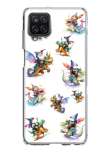Samsung Galaxy A12 Cute Fairy Cartoon Gnomes Dragons Monsters Hybrid Protective Phone Case Cover