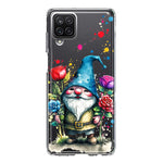 Samsung Galaxy A12 Gnome Red Purple Blue Roses Garden Hybrid Protective Phone Case Cover