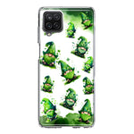 Samsung Galaxy A12 Gnomes Shamrock Lucky Green Clover St. Patrick Hybrid Protective Phone Case Cover
