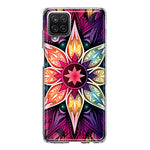 Samsung Galaxy A12 Mandala Geometry Abstract Star Pattern Hybrid Protective Phone Case Cover