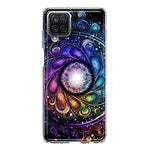 Samsung Galaxy A12 Mandala Geometry Abstract Galaxy Pattern Hybrid Protective Phone Case Cover