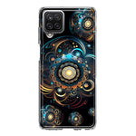Samsung Galaxy A12 Mandala Geometry Abstract Multiverse Pattern Hybrid Protective Phone Case Cover