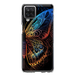 Samsung Galaxy A22 5G Mandala Geometry Abstract Butterfly Pattern Hybrid Protective Phone Case Cover