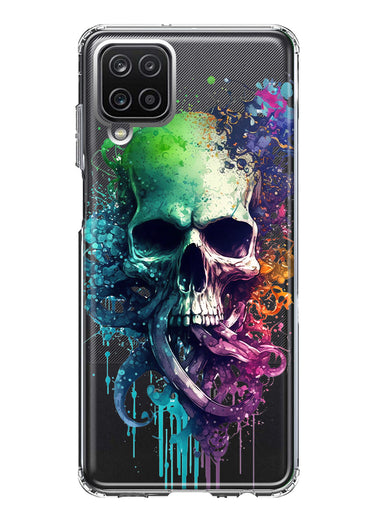 Samsung Galaxy A22 5G Fantasy Octopus Tentacles Skull Hybrid Protective Phone Case Cover