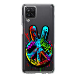 Samsung Galaxy A12 Peace Graffiti Painting Art Hybrid Protective Phone Case Cover