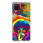 Samsung Galaxy A22 5G Neon Rainbow Psychedelic Trippy Hippie Big Brain Hybrid Protective Phone Case Cover