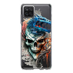 Samsung Galaxy A22 5G Fantasy Blue Dragon Dream Skull Double Layer Phone Case Cover