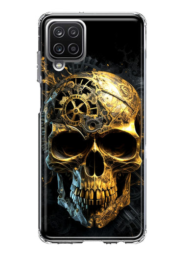 Samsung Galaxy A12 Steampunk Skull Science Fiction Machinery Double Layer Phone Case Cover