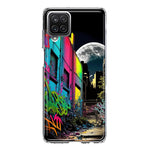 Samsung Galaxy A12 Urban City Full Moon Graffiti Painting Art Hybrid Protective Phone Case Cover