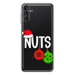 Samsung Galaxy A54 Christmas Funny Couples Chest Nuts Ornaments Hybrid Protective Phone Case Cover