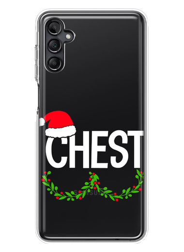 Samsung Galaxy A54 Christmas Funny Ornaments Couples Chest Nuts Hybrid Protective Phone Case Cover