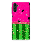 Samsung Galaxy A54 Summer Watermelon Sugar Vacation Tropical Fruit Pink Green Hybrid Protective Phone Case Cover