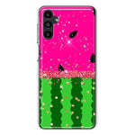 Samsung Galaxy A14 Summer Watermelon Sugar Vacation Tropical Fruit Pink Green Hybrid Protective Phone Case Cover