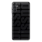 Samsung Galaxy A54 Black Clear Funny Text Quote Bussin Hybrid Protective Phone Case Cover