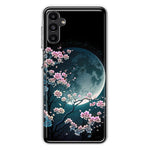 Samsung Galaxy A13 Kawaii Manga Pink Cherry Blossom Full Moon Hybrid Protective Phone Case Cover