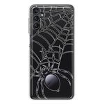 Samsung Galaxy A14 Creepy Black Spider Web Halloween Horror Spooky Hybrid Protective Phone Case Cover