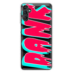 Samsung Galaxy A13 Teal Pink Clear Funny Text Quote Dank Hybrid Protective Phone Case Cover