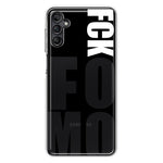 Samsung Galaxy A54 Black Clear Funny Text Quote Fckfomo Hybrid Protective Phone Case Cover